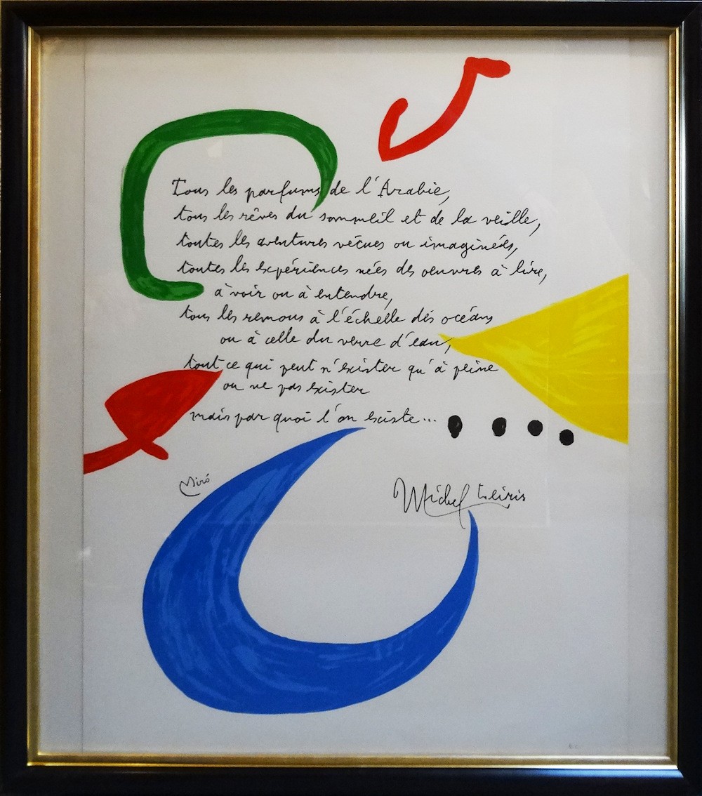Œuvre « Poème-affiche » par Joan Miro - Galerie Frémeaux & Associés
