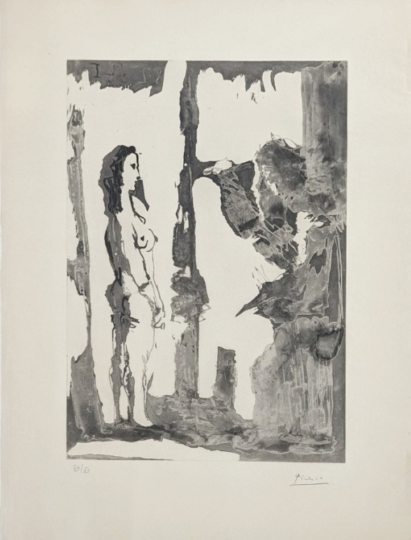 Peintre et modèle aux cheveux longs - Pablo Picasso