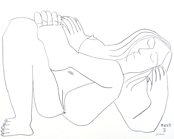 Au baiser d'Avignon - nu endormi II - Pablo Picasso