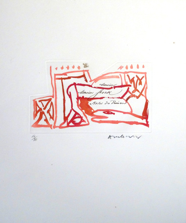 Carta Carta (Planche VI) - Pierre Alechinsky